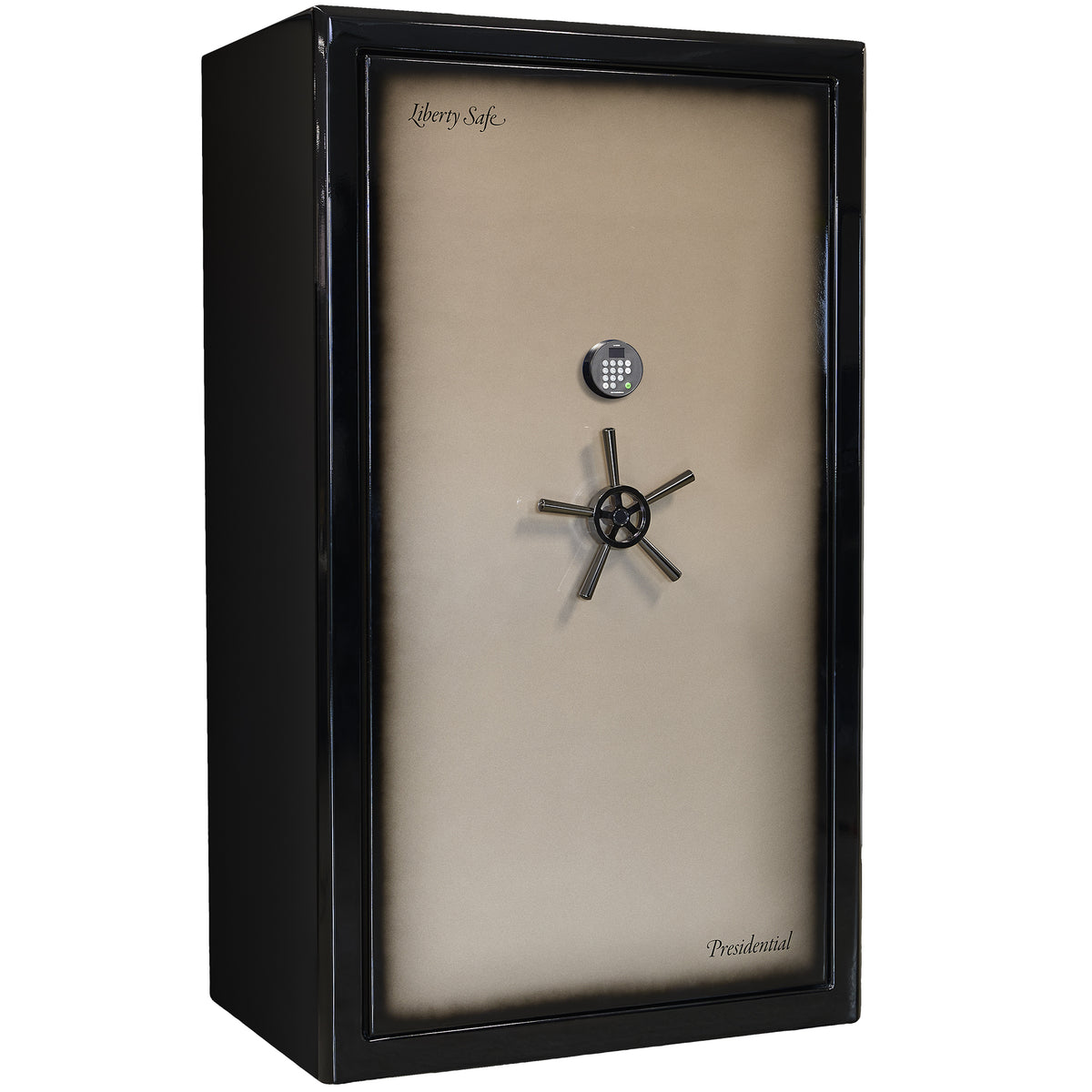 Presidential Series | Level 10 Security | 2.5 Hours Fire Protection | 50 | Dimensions: 72”(H) x 42”(W) x 27.75"(D*) | Champagne Gloss | Electronic Lock - Closed