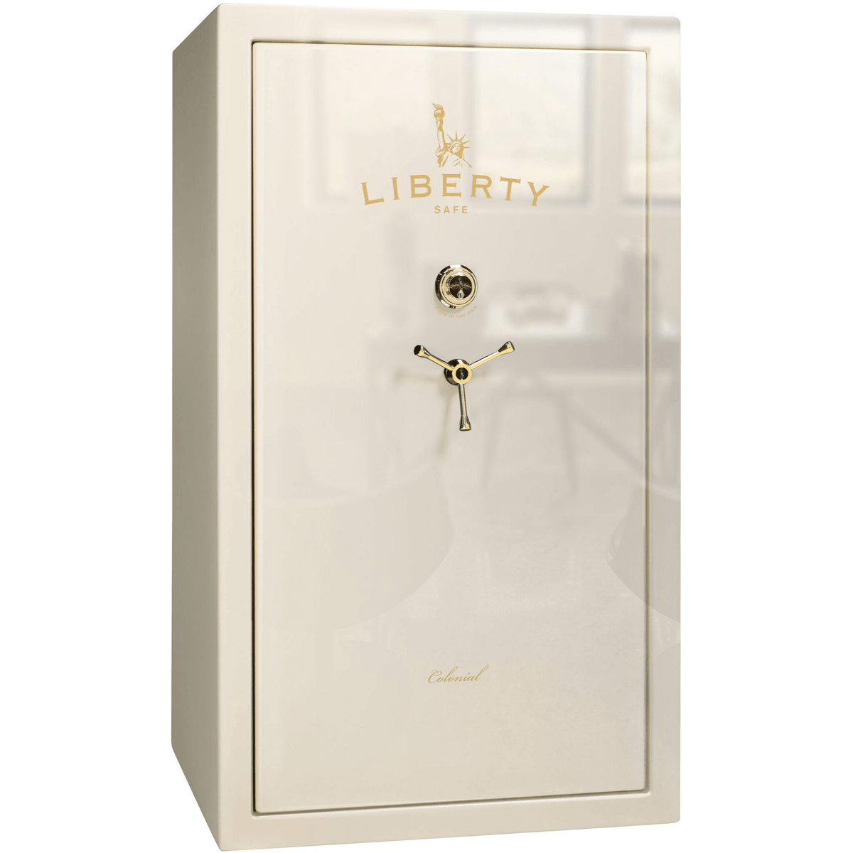 Colonial Series | Level 4 Security | 75 Minute Fire Protection | 50 | DIMENSIONS: 72.5&quot;(H) X 42&quot;(W) X 27.5&quot;(D*) | White Gloss Brass | Mechanical Lock