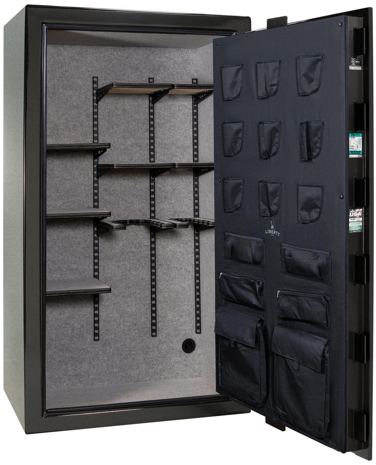 Colonial 50 Black Textured - Open Interior